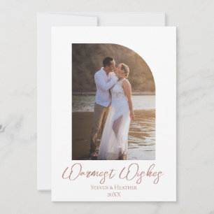 Boho Couple Foto Warmwant Holiday Card Feiertagskarte