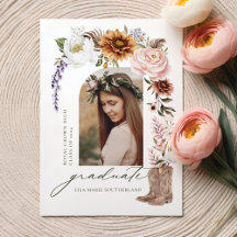 Boho Cowgirl Country Western Foto Abschluss