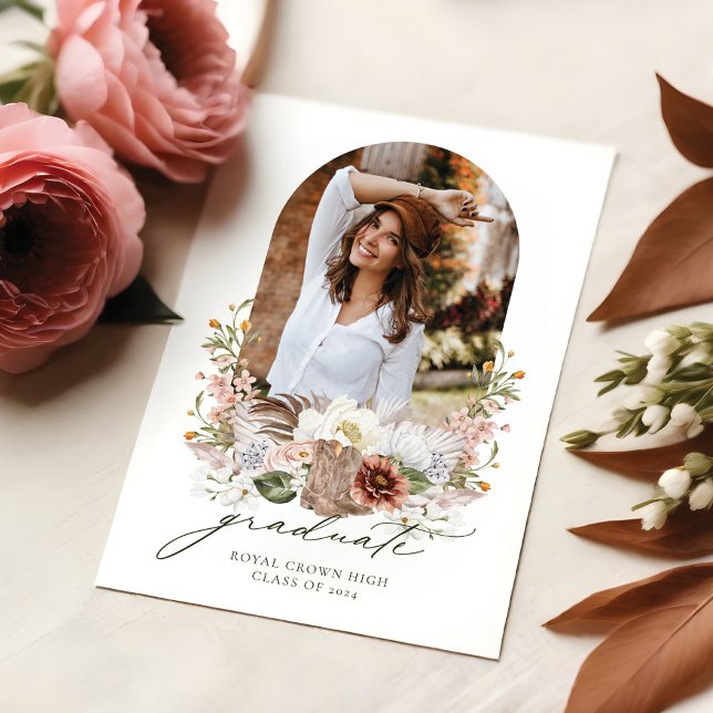 Boho Cowgirl Country Western Graduation Party Einladung (Boho Cowgirl Country Western Graduation Party Invitation)