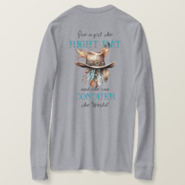 Boho Cowgirl Hat Long Sleeved T - Shirt