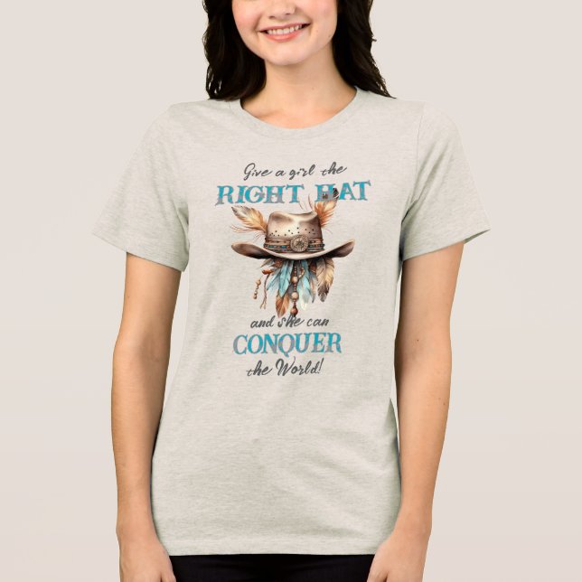 Boho Cowgirl Hat T - Shirt (Vorderseite)