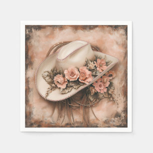 Boho Cowgirl Western Floral Wedding Napkins Serviette