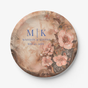 Boho Cowgirl Western Florals Wedding Pappteller