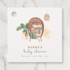 Boho Cozy Teddy Bear Sleep Baby Dusche Geschenkanhänger