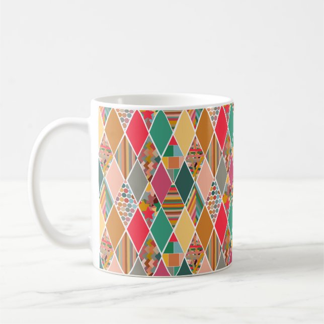 Boho Crazy Quilt Kaffeetasse (Links)