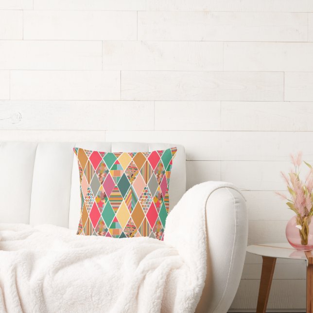 Boho Crazy Quilt Kissen (Liege)