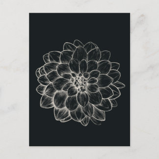 Boho Cream Dahlia Postkarte