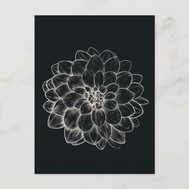 Boho Cream Dahlia Postkarte (Vorderseite)