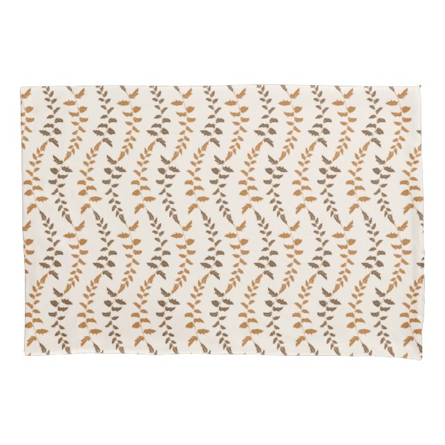 Boho Cream Fern Strings - nahtloses Muster. Kissenbezug (Vorderseite)