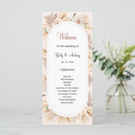 Boho-Creme-Ovalbogen-Trockenpalmen-Gottesdienstord