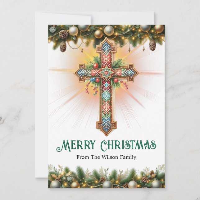 Boho Cross mit aufwändigen Mustern Weihnachten (Vorderseite)