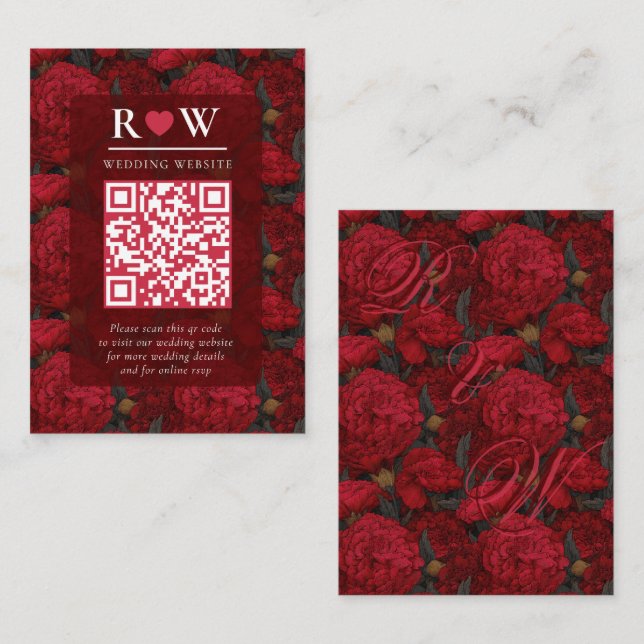 Boho Custom Carnation Fantasy Beach Wedding Begleitkarte (Vorne/Hinten)