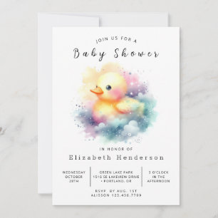 Boho Custom Duck Baby Shower Einladung
