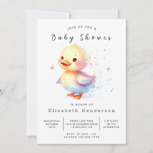 Boho Custom Duck Baby Shower Einladung