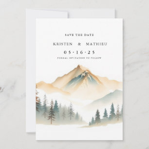 Boho Custom Mountain Save The Date
