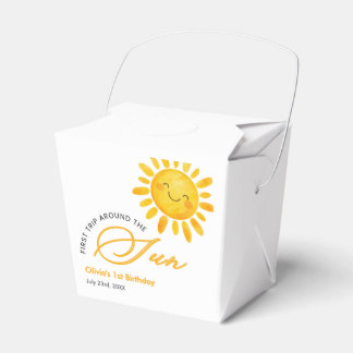 Boho Cute Erste Reise um die Sonne 1. Geburtstag Geschenkschachtel