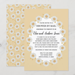 Boho Daisy Baby Girl Baby Shower by Mail Einladung