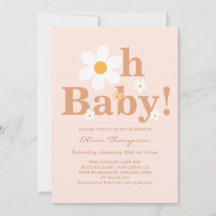 Boho Daisy Baby Girl Shower