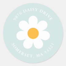 Boho Daisy Birthday Party Rücksendeadresse