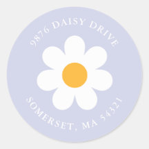 Boho Daisy Birthday Party Rücksendeadresse