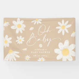Boho Daisy Blume Baby Showbanner Banner