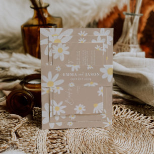 Boho Daisy Blume Einladung Bly Band
