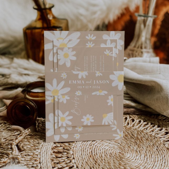 Boho Daisy Blume Einladung Bly Band (Von Creator hochgeladen)