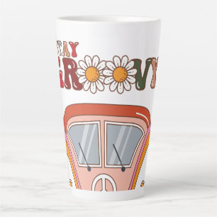 Boho Daisy Blume Retro Groovy Blumendesign Milchtasse