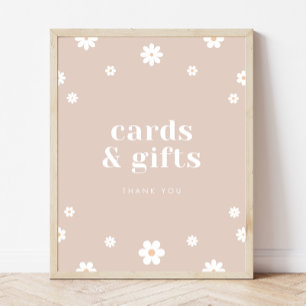 Boho Daisy Cards & Geschenke Geburtstagsparty Unte Poster