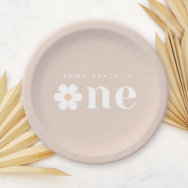 Boho Daisy Erstgeburtstag Papierplatte Pappteller (Von Creator hochgeladen)