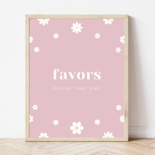Boho Daisy favors Geburtstagsparty-Signing Poster
