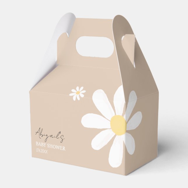 Boho Daisy Floral Baby Dusche Geschenkschachtel (Vorderseite)