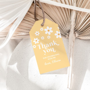 boho daisy gelb danke Ihnen für Gift Tags Geschenkanhänger