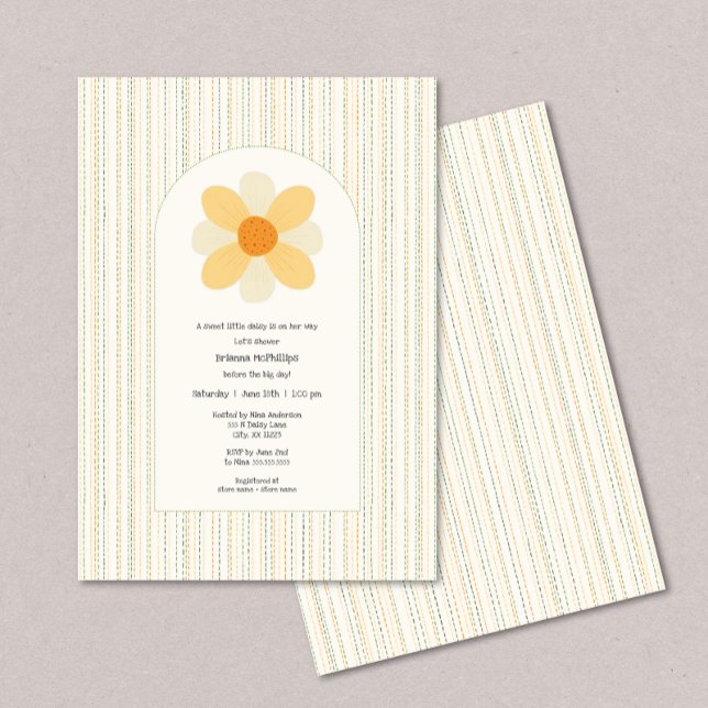 Boho Daisy Girl Dusche Einladung (Von Creator hochgeladen)