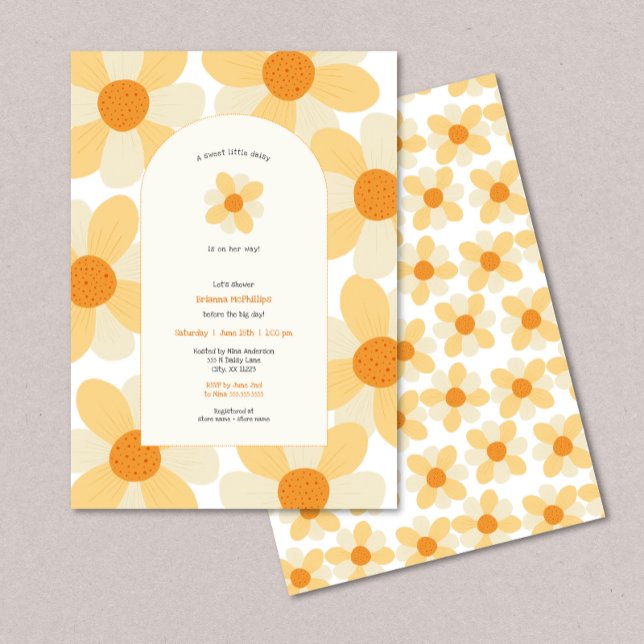 Boho Daisy Girl Dusche Einladung (Von Creator hochgeladen)