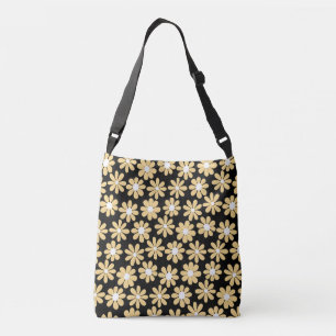 Boho Daisy Originalkunst Tragetaschen Mit Langen Trägern