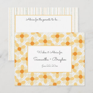 Boho Daisy Rain Baby Shower Ratgeber Hinweiskarte