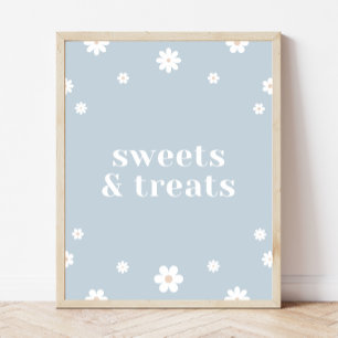 Boho Daisy Süßigkeiten & Leckereien Geburtstagsunt Poster