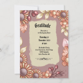 Boho Dankbarkeit Altes Fasionstreffen Einladung