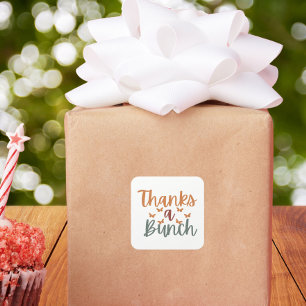 Boho Danke für ein paar kleine Unternehmen Quadratischer Aufkleber