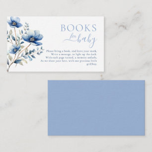 Boho Dark & Dusty Blue Wildblumen Books for Baby Begleitkarte