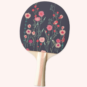 Boho Dark Plymouth Blume Moderne Malerei Tischtennis Schläger