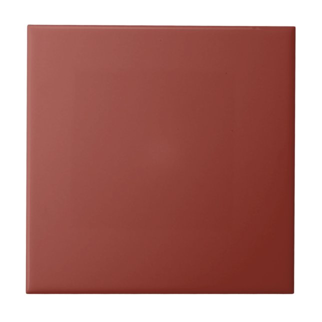 Boho Dark Rust Keramik Fliese (Vorderseite)