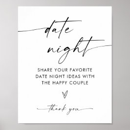 Boho Date Night Ideas, Moderne Minimalistisch Brid Poster