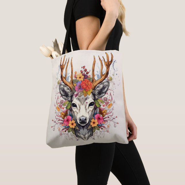 Boho Deer farbenfrohe Blume (Von Nahem)