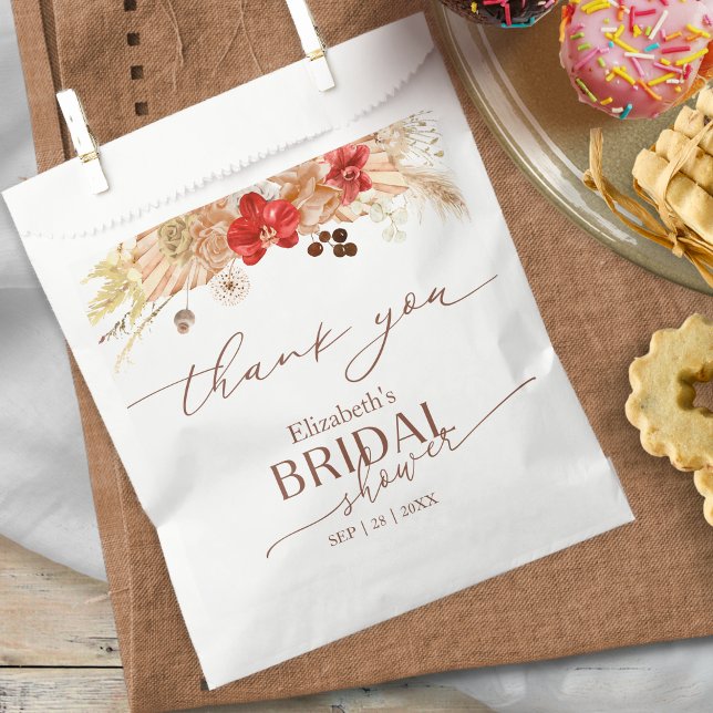 Boho Delicate Calligrafy Vielen Dank Brautparty Geschenktütchen (Von Creator hochgeladen)