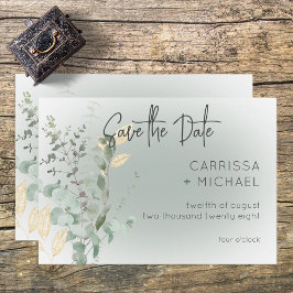 Boho Delicate Greenerity Moderne Hochzeit Save The Date