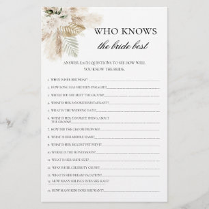 Boho, der das beste Spiel der Bride kennt