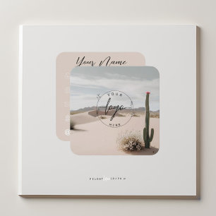 Boho Desert ästhetisch Quadratische Visitenkarte