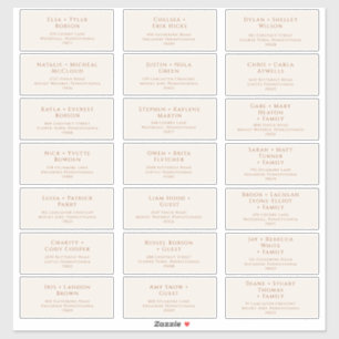Boho Desert   Beige Wedding Guest Address Labels